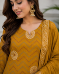 Royal Chevron Cotton Suit Set