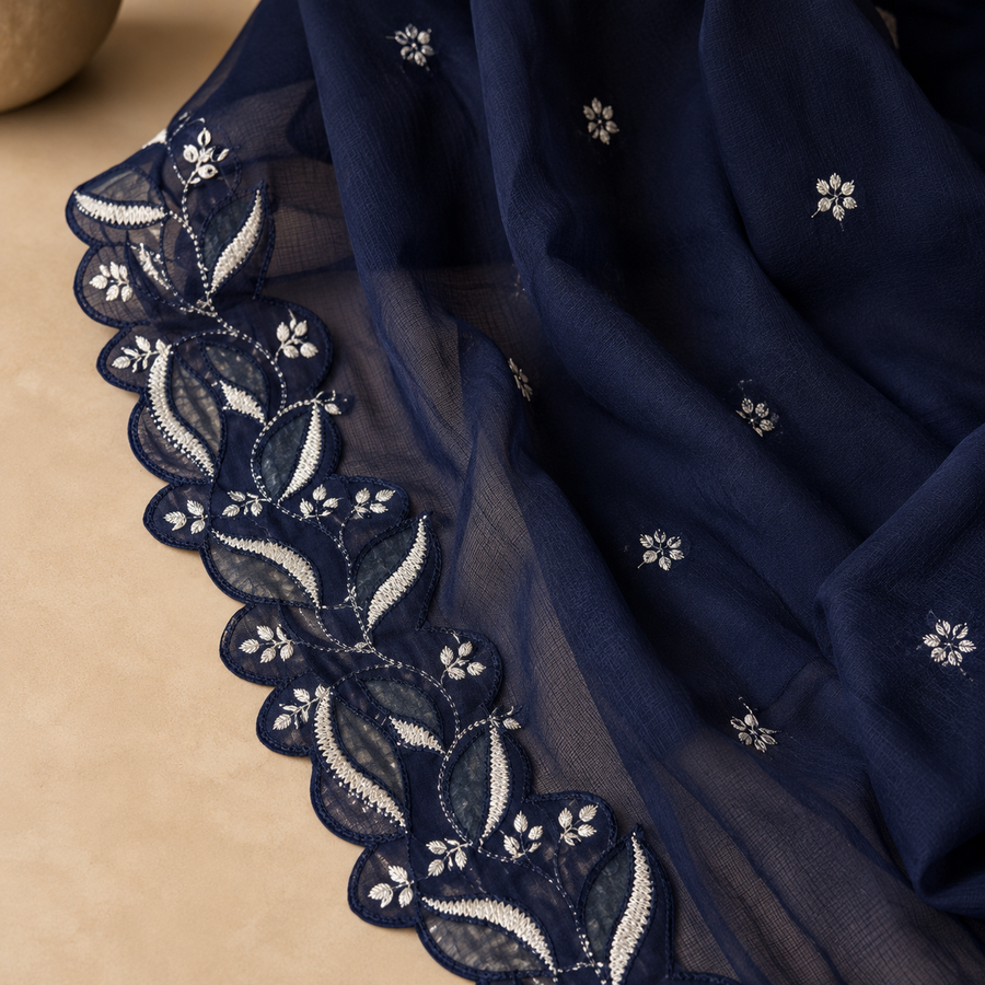 Midnight Maze Embroidered Suit Set