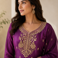 Plum Sharara Set