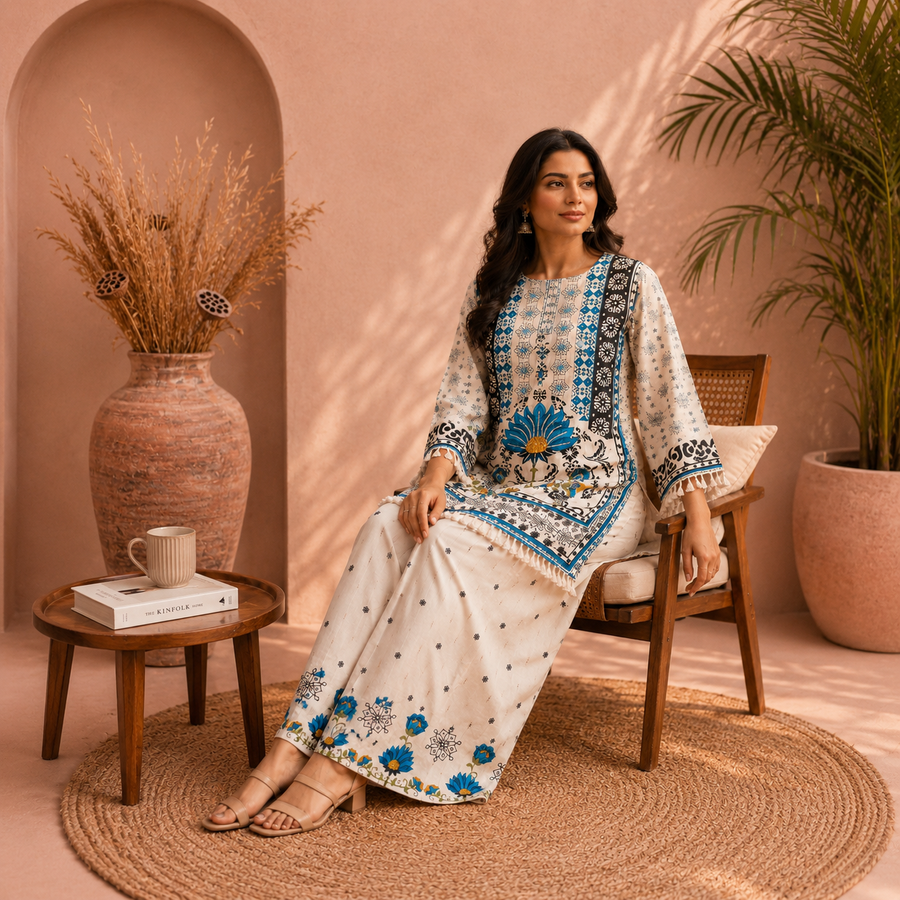 Indigo Blossom Co-Ord Set
