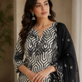 Midnight Maze Embroidered Suit Set