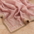 Dusty Rose Embroidered Sharara Set