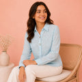 Blue/White Cotton Shirt