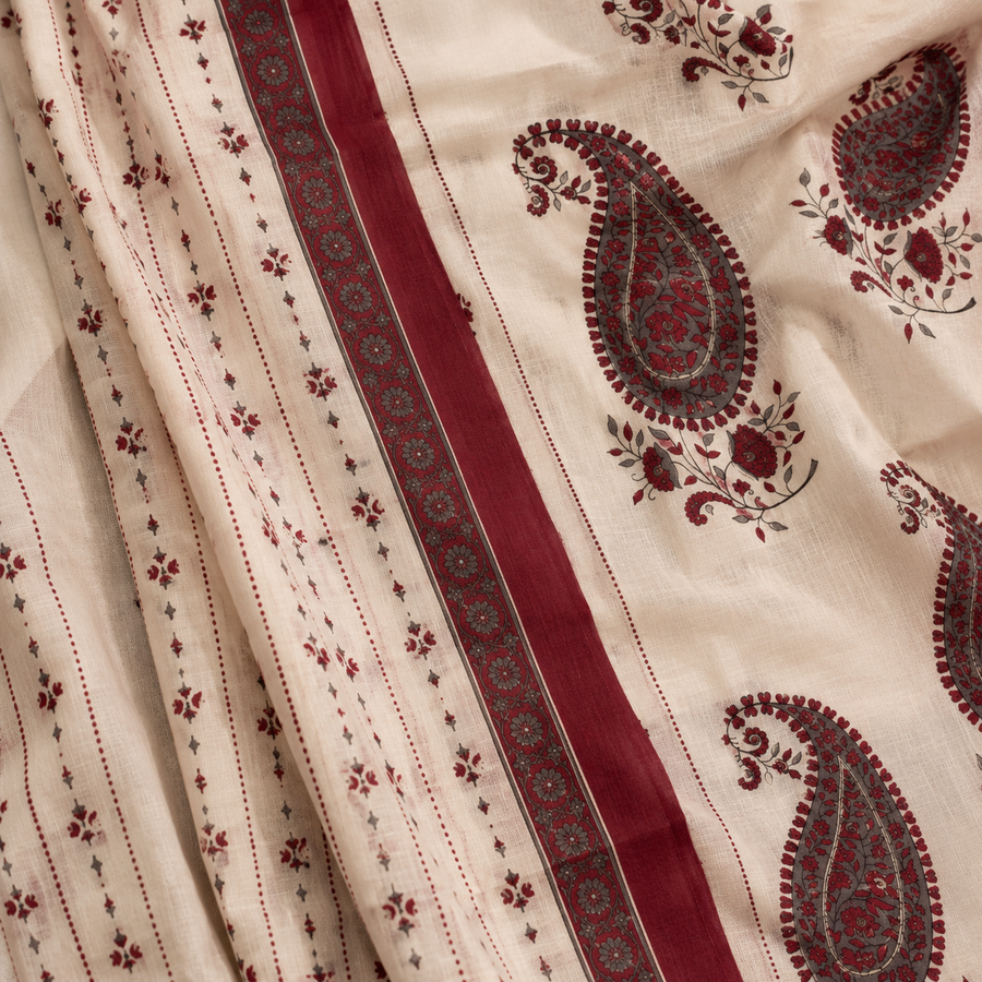 Paisley Elegance Cotton Suit Set
