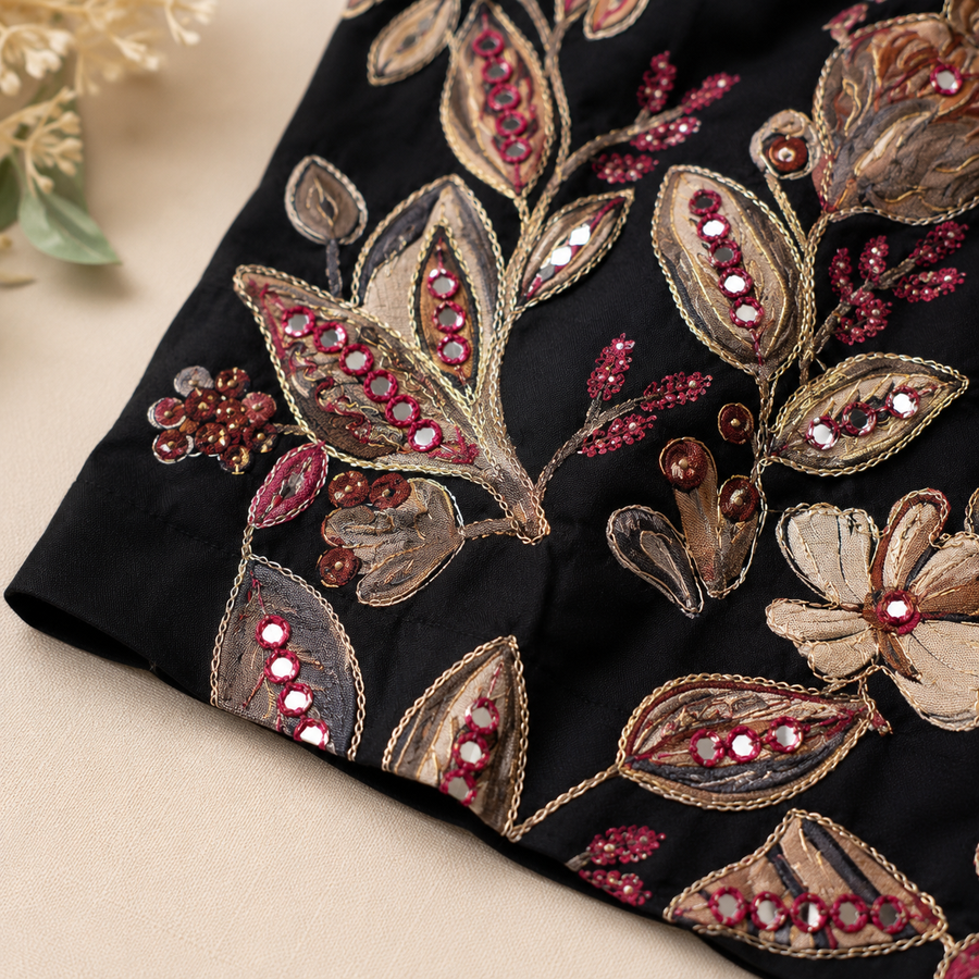 Black Botanica Suit Set