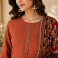 Rust Bloom Embroidered Suit Set