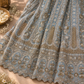 Azure Blue Embroidered Sharara Set