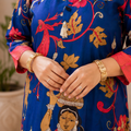 Satin Printed Blue Co ord