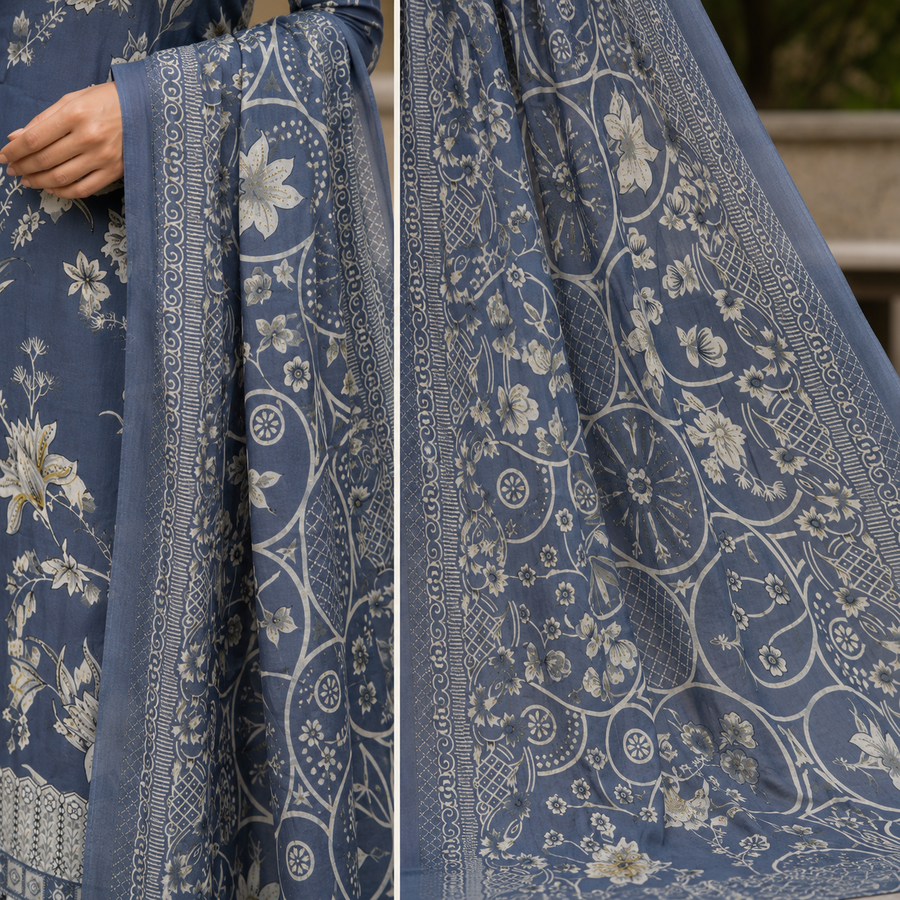 Floral Charm Cotton Suit Set
