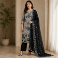 Midnight Maze Embroidered Suit Set