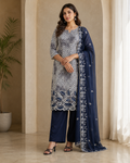 Midnight Maze Embroidered Suit Set