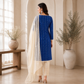 Royal Blue Cotton Kurta Set