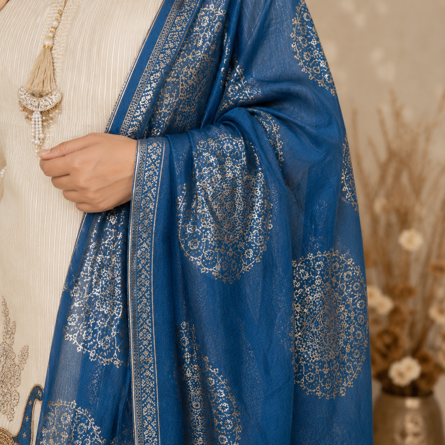 Peacock Design Crape Co ord