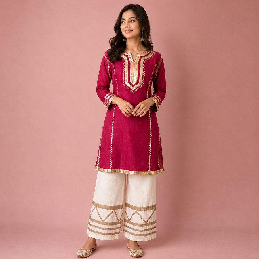 Red White Co ord