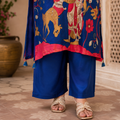 Satin Printed Blue Co ord