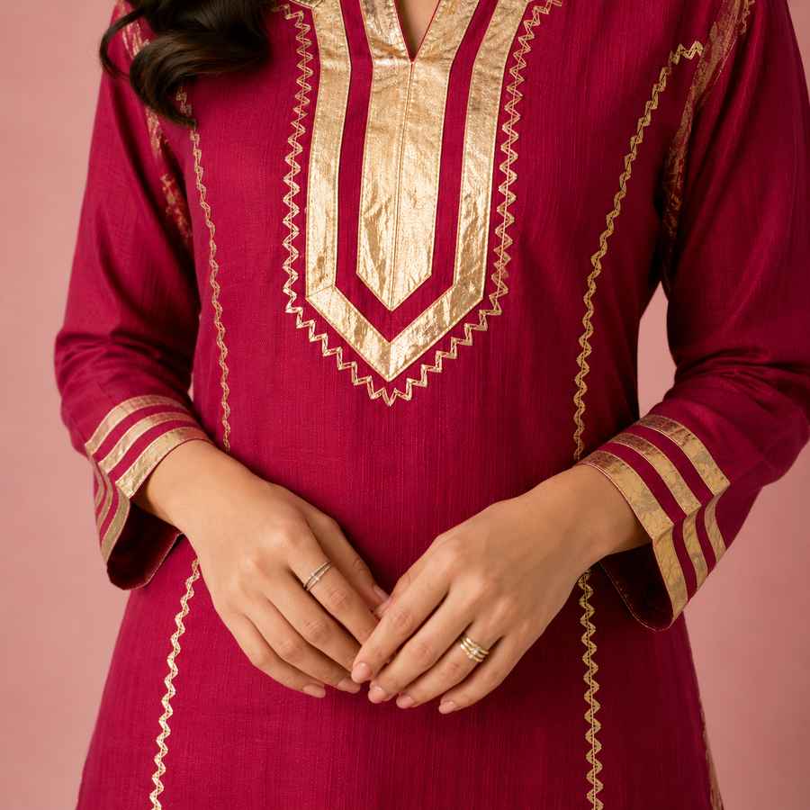 Red White Co ord