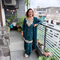 Emerald Bloom Embroidered Kurta Set