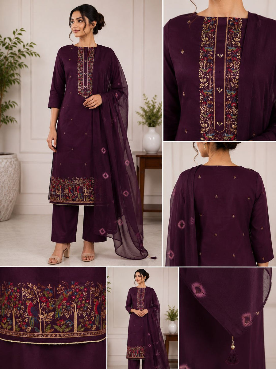 Royal Heritage Embroidered Suit Set