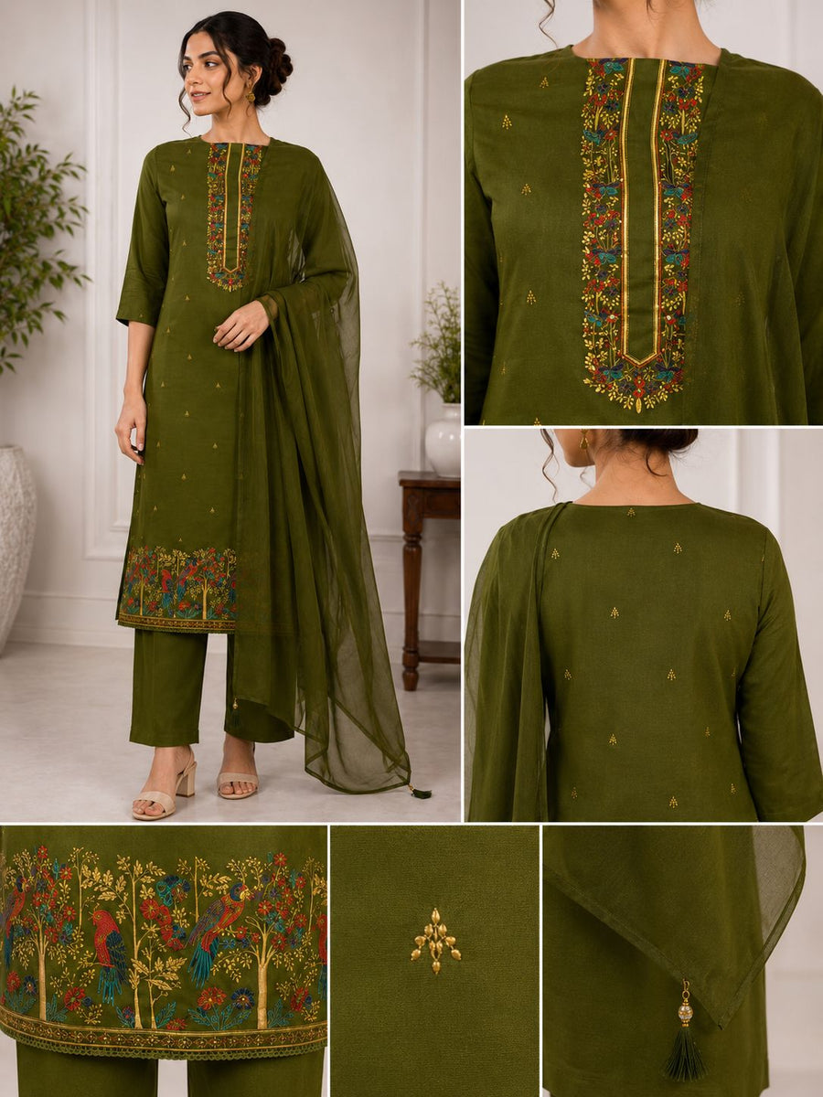 Royal Heritage Embroidered Suit Set