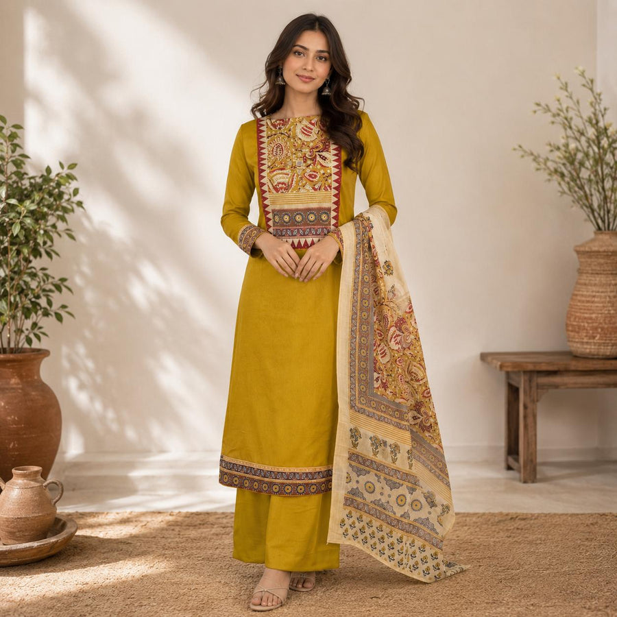 Mehar Printed Cotton-Silk Suit Set