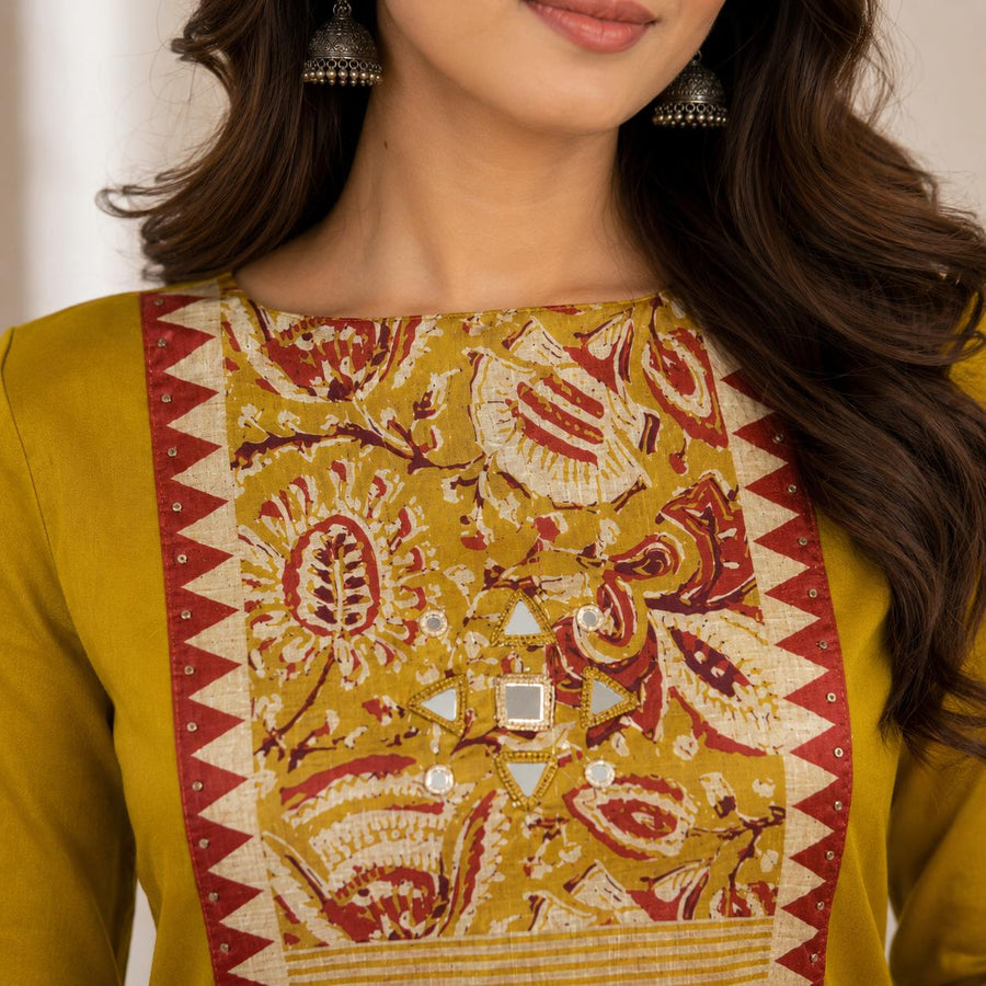 Mehar Printed Cotton-Silk Suit Set