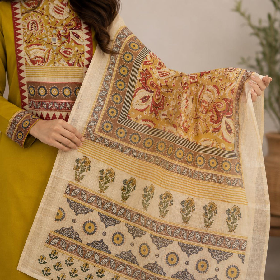 Mehar Printed Cotton-Silk Suit Set