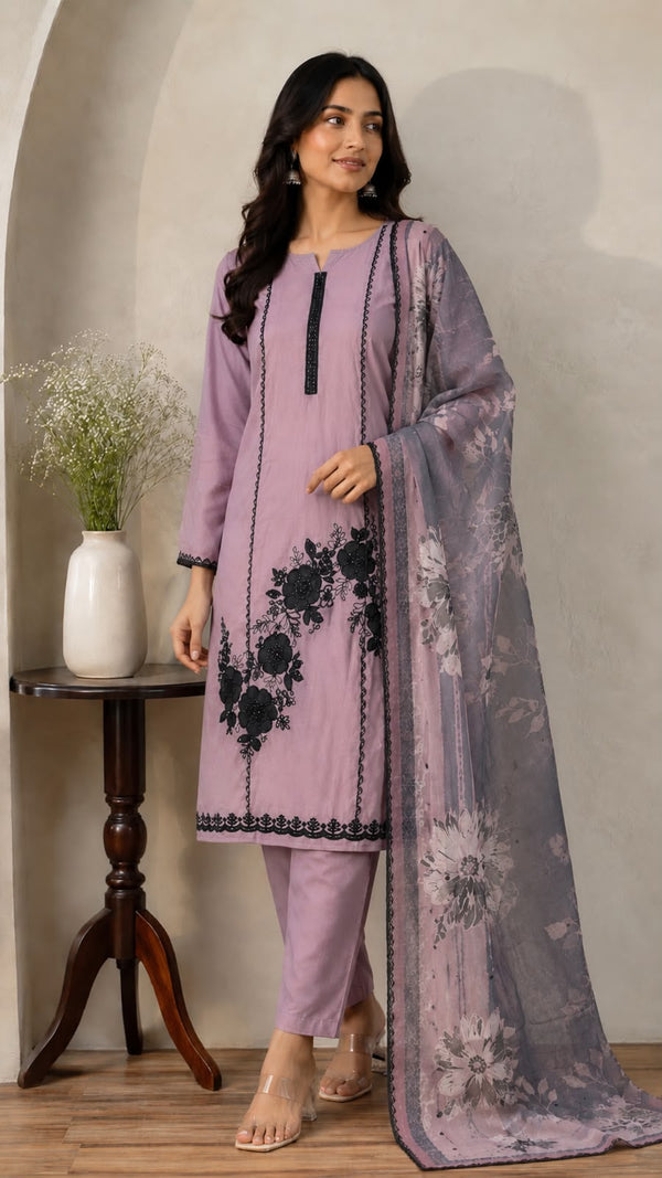 Organza Crape Suit Set