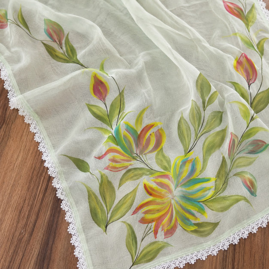 Hand Painted Mint Green Suit Set
