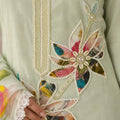 Hand Painted Mint Green Suit Set