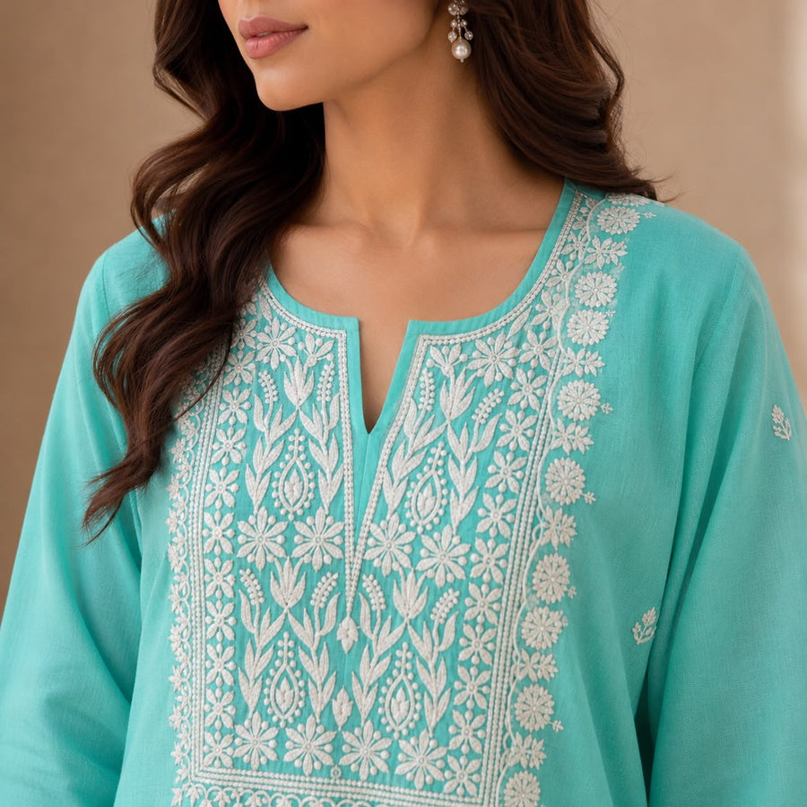 Embroidered Mal Cotton Suit