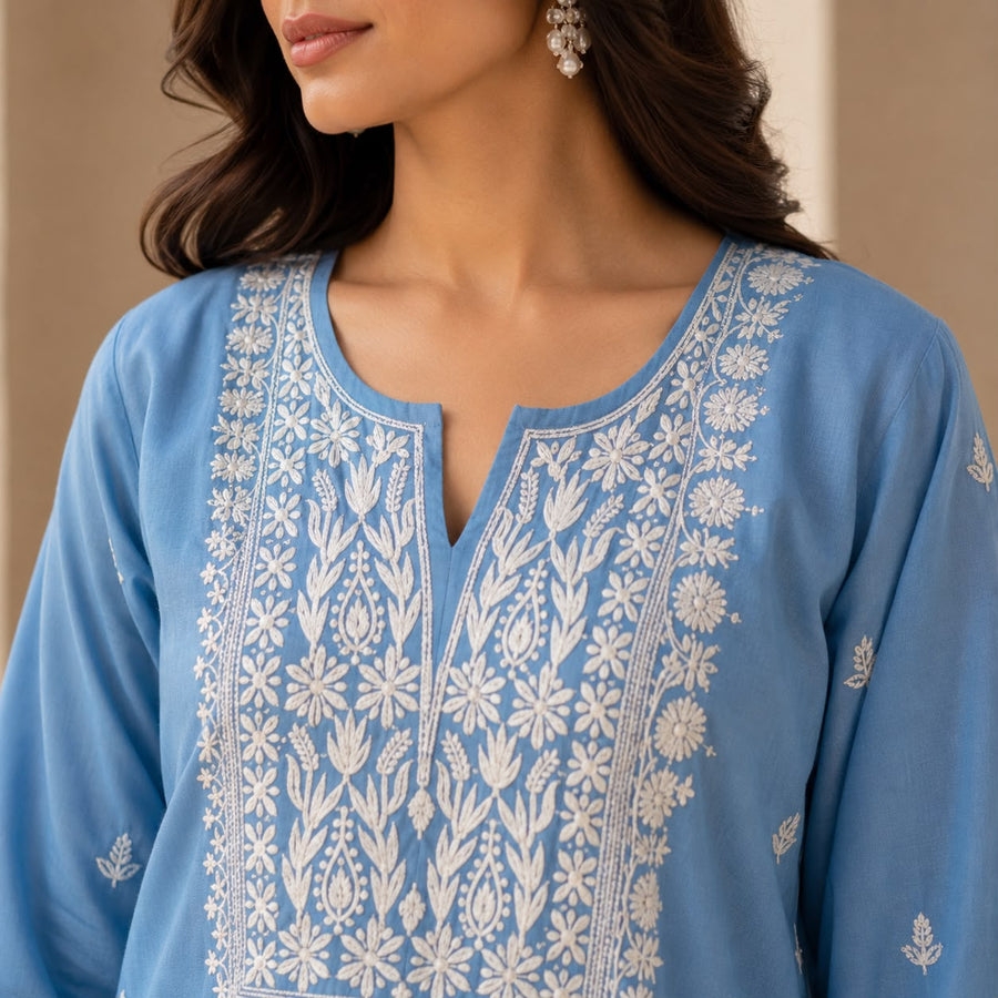 Embroidered Mal Cotton Suit