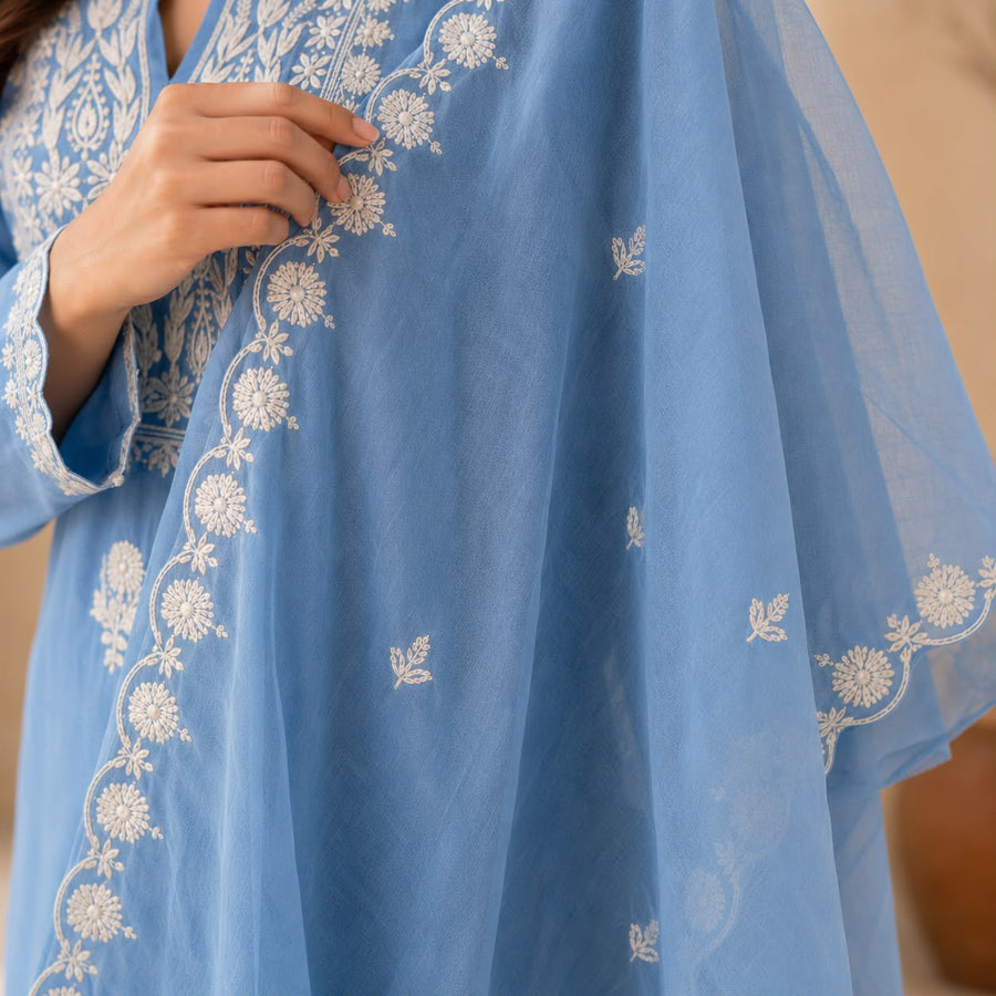 Embroidered Mal Cotton Suit