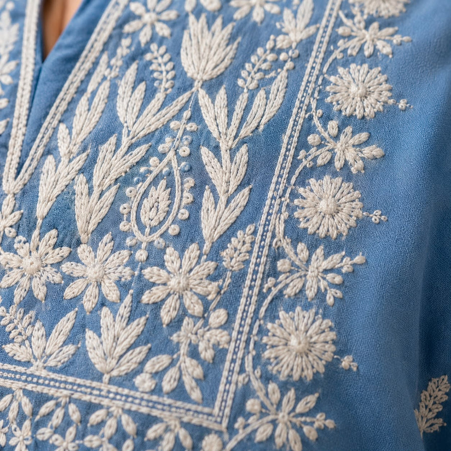 Embroidered Mal Cotton Suit