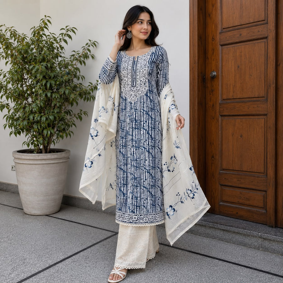 Floral Cotton  Suit