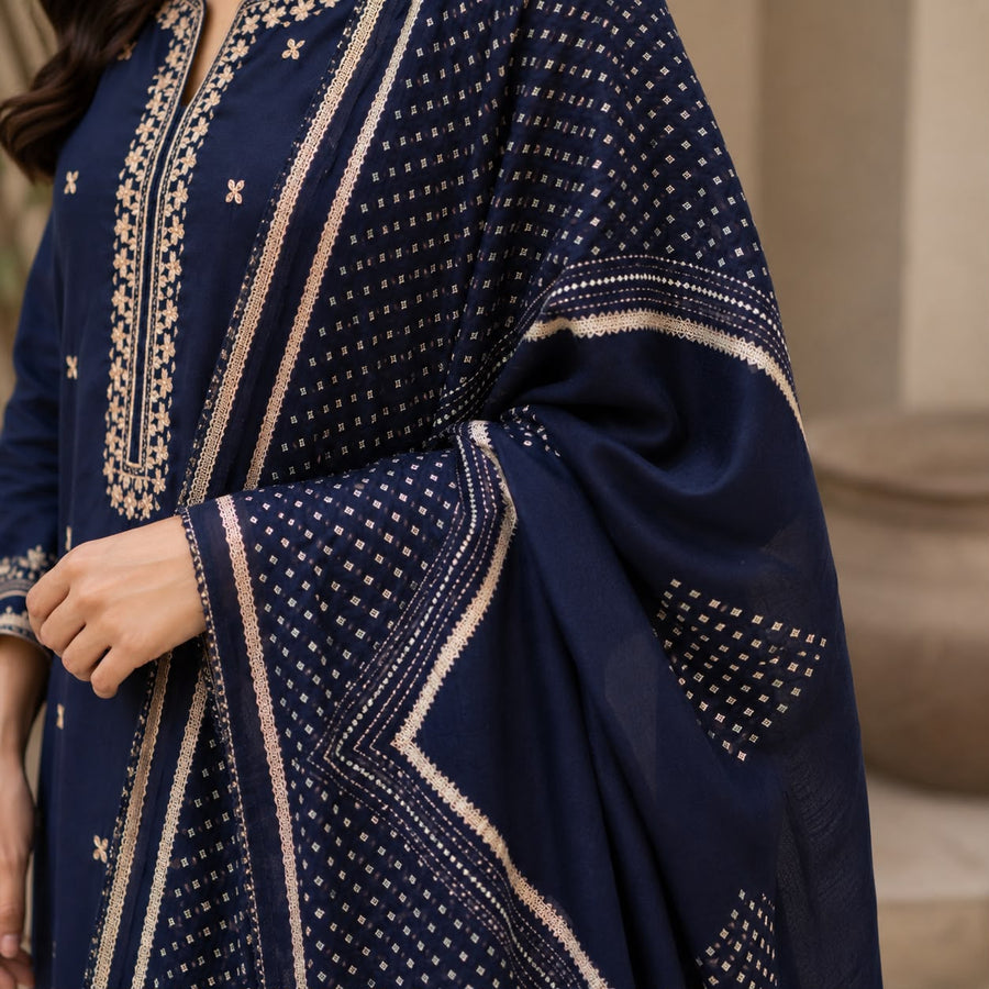 Geometric Print Modal Suit