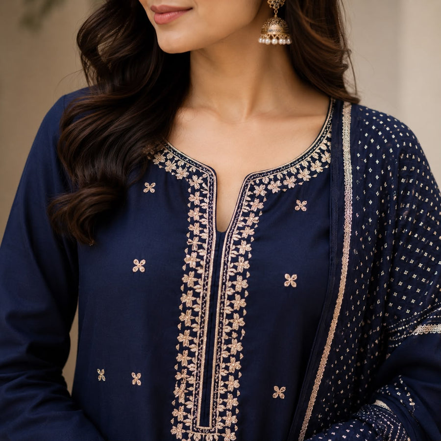 Geometric Print Modal Suit