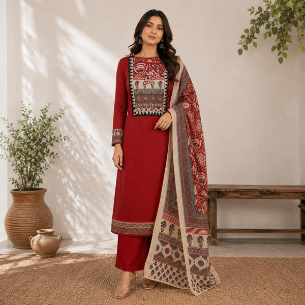 Mehar Printed Cotton-Silk Suit Set