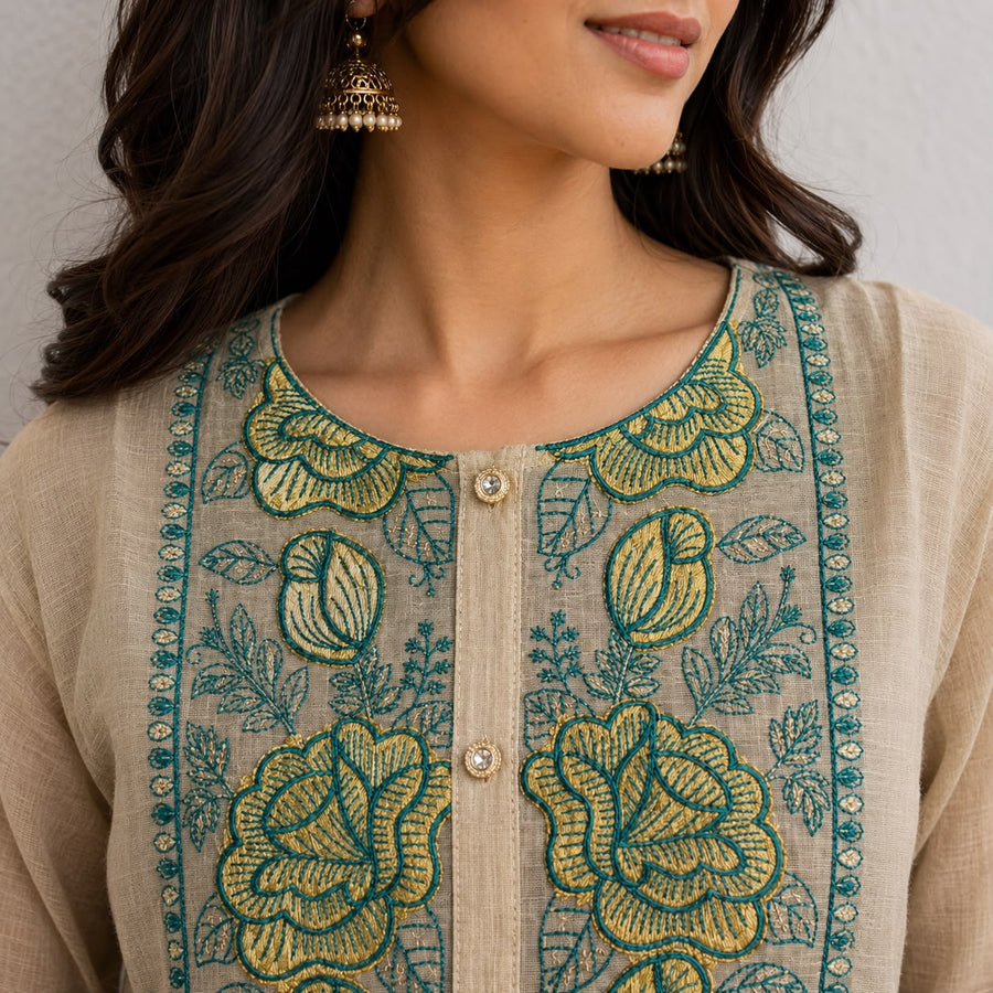 Floral Embroidered Salwar Suit Set
