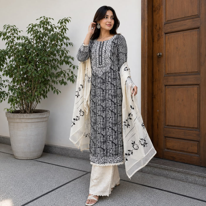 Floral Cotton  Suit