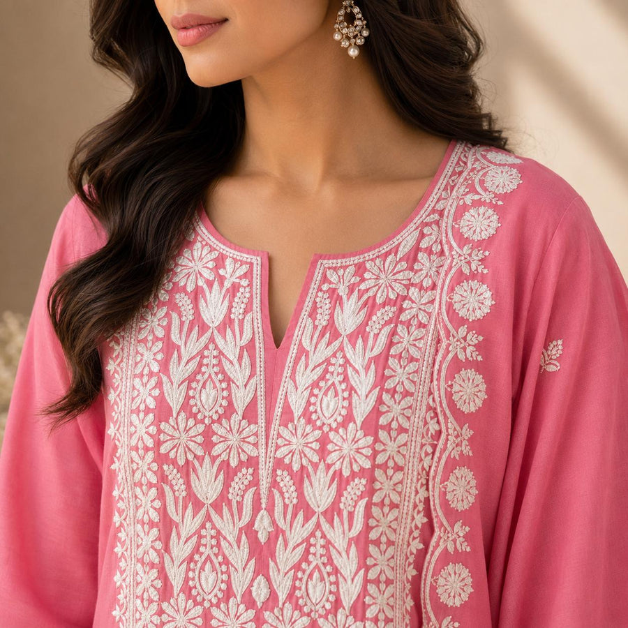 Embroidered Mal Cotton Suit