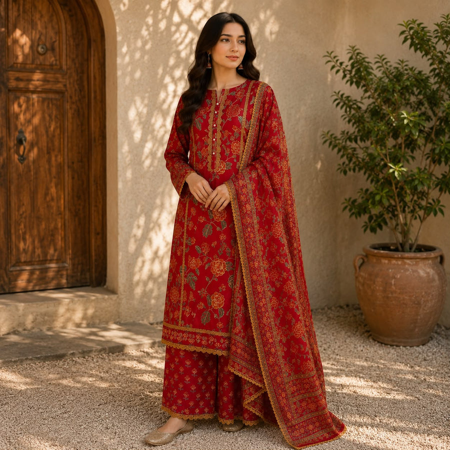 Traditional Printed Suit Set.